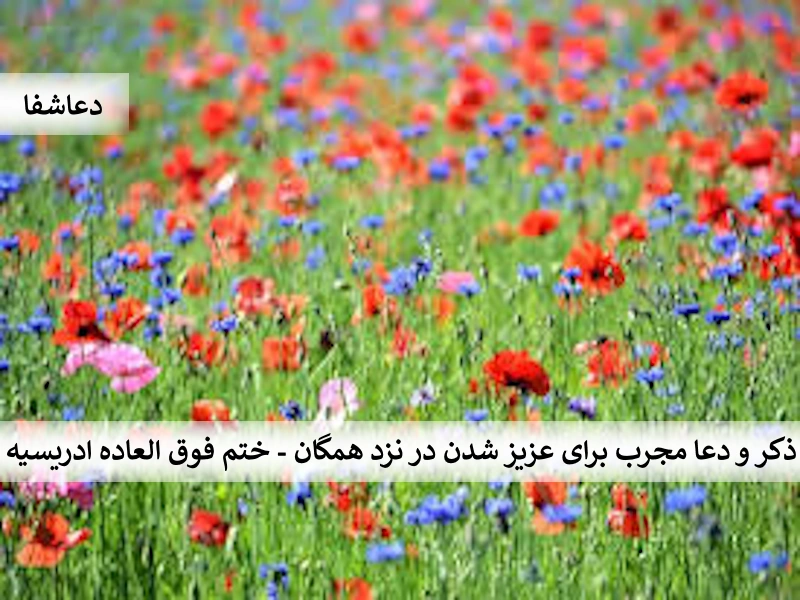 ذکر و دعا مجرب برای عزیز شدن در نزد دیگران - ختم فوق العاده ادریسیه ادریس ذکر و دعا مجرب برای عزیز شدن در نزد دیگران - ختم فوق العاده ادریسیه